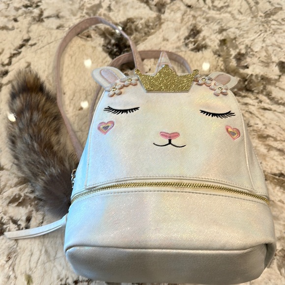 Under one sky unicorn backpack with raccoon tail (faux) - Picture 1 of 9